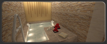 Bazen v wellnesu - 3D vizualizacija notranja ureditev