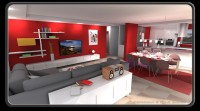 3D disegni cucina casa livello alto