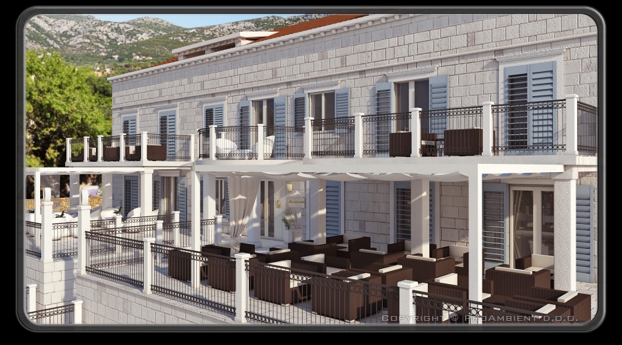 3D hotel arhitektura istra dalmacija