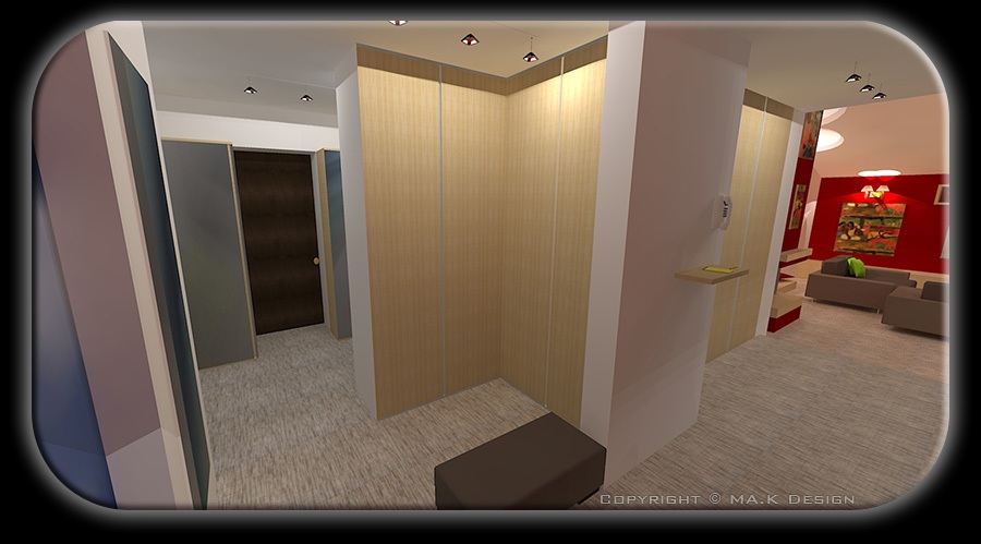 projektiranje - vgradne omare v hodniku