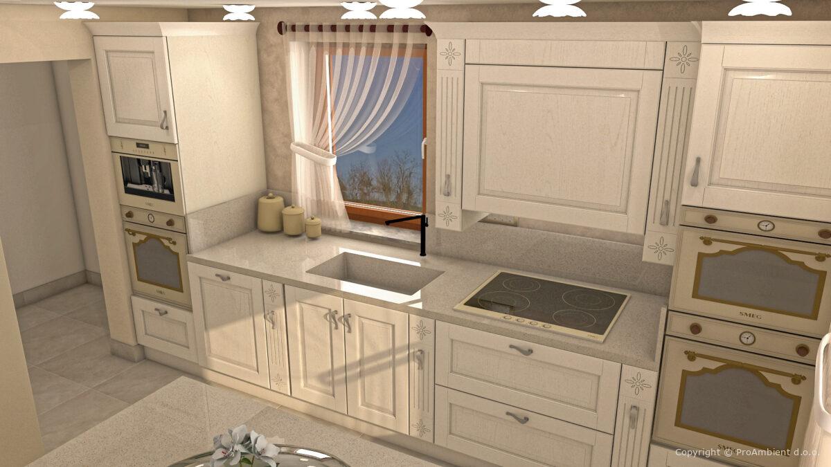 Svetla In Prostorna Kuhinja