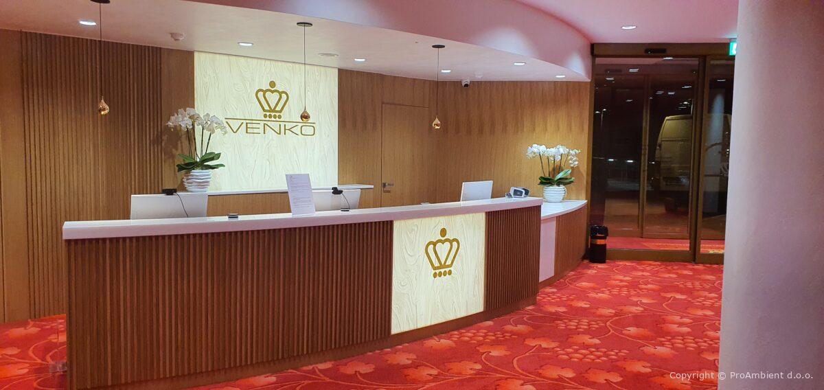 Venko recepcija - fotografija izvedenega stanja